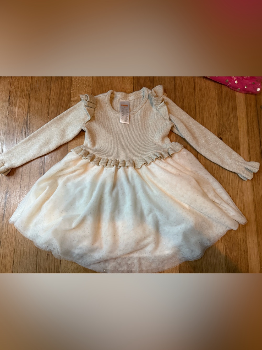 Gymboree Cream Sparkle Knit Dress